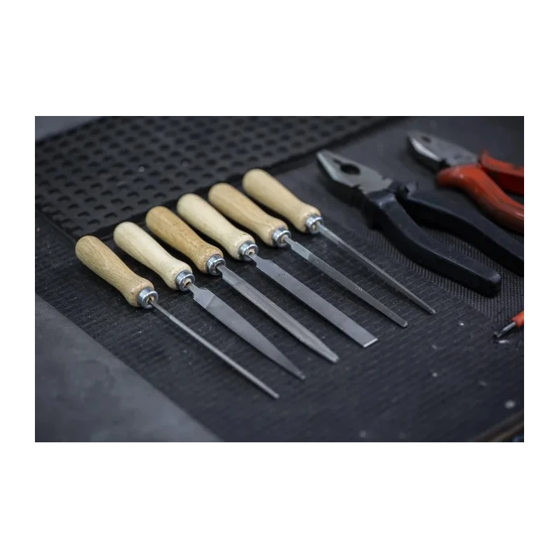RS PRO Engineers File Set 100 mm, Second Cut, Chrome Steel, 6 Pieces VLQ 5450-4