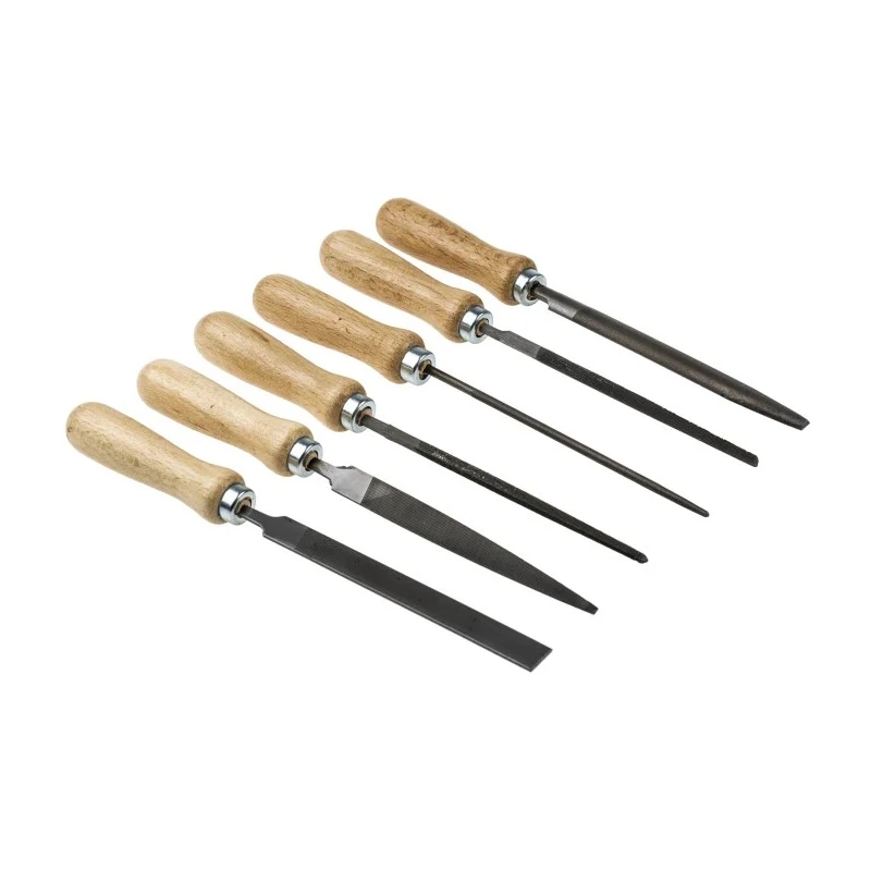 RS PRO Engineers File Set 100 mm, Second Cut, Chrome Steel, 6 Pieces VLQ 5450-4
