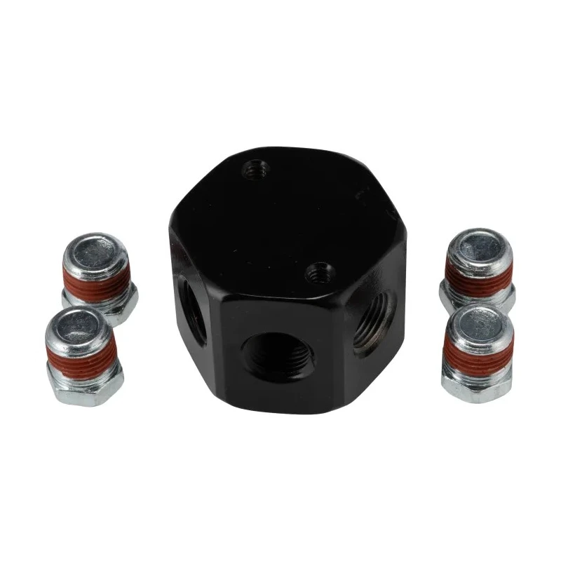 Enerpac Hydraulic Manifold 6 Stations Threaded Ports 3/8 Inch NPTF Female 700 bar A66