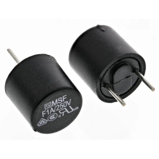 Schurter Non-Resettable Fuse Radial 1A Current Rating 250V ac Voltage Fast Acting 0034.6014