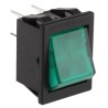 Arcolectric (Bulgin) Ltd Illuminated DPST On-Off Rocker Switch Panel 16A, Green Rectangular Actuator C1353ALNAF