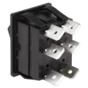Arcolectric (Bulgin) Ltd DPDT On-Off-On On-Off-On Rocker Switch Panel Aluminium Housing 16A C1570ALAAA