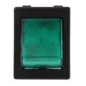 Arcolectric (Bulgin) Ltd Illuminated DPST On-Off Rocker Switch Panel 16A, Green Rectangular Actuator C1353ALNAF