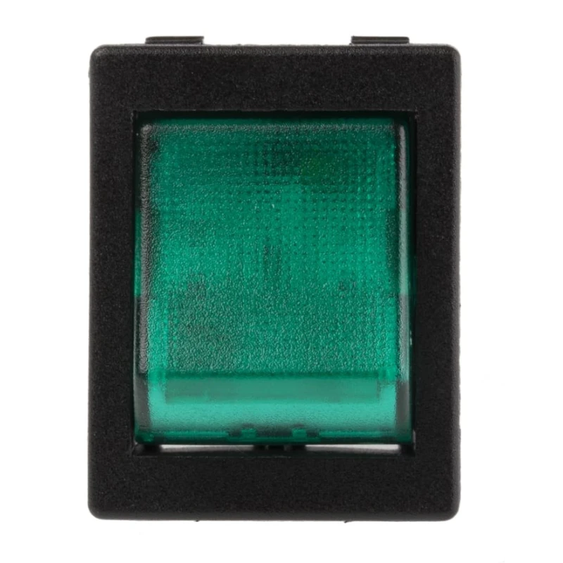 Arcolectric (Bulgin) Ltd Illuminated DPST On-Off Rocker Switch Panel 16A, Green Rectangular Actuator C1353ALNAF