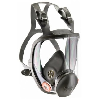 3M 6000 Series Full Mask Respirator Mask, Size M, Reusable Silicone Thermoplastic Elastomer 6800