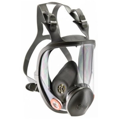 3M 6000 Series Full Mask Respirator Mask, Size M, Reusable Silicone Thermoplastic Elastomer 6800