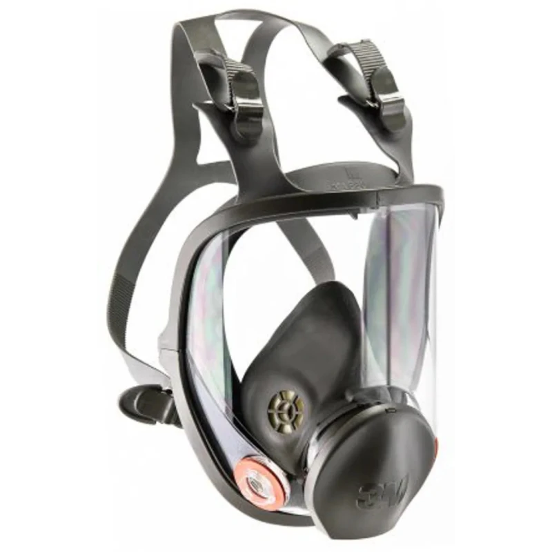 3M 6000 Series Full Mask Respirator Mask, Size M, Reusable Silicone Thermoplastic Elastomer 6800