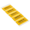 Idento Yellow Polyvinyl Chloride Safety Label VORSICHT! Fremdspannung ESSW74052