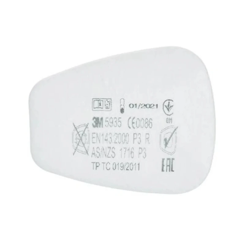 3M Dust Filter for Use with 3M 5000 Series Respirator 5935, Bayonet Connection, White, UK Origin 5935
