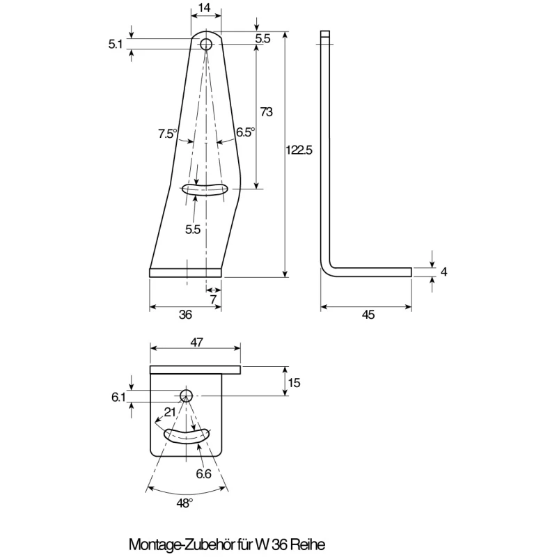 SICK BEF Series Mounting Bracket Accessory for W36 Photoelectric Sensors 45mm Width 36mm Height BEF-WN-W32