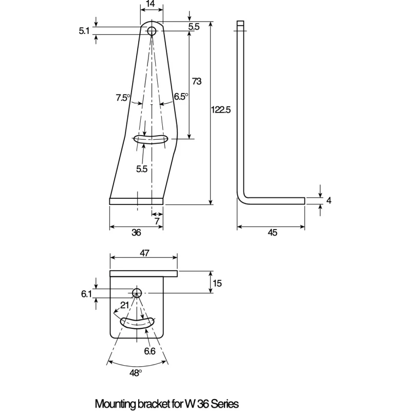 SICK BEF Series Mounting Bracket Accessory for W36 Photoelectric Sensors 45mm Width 36mm Height BEF-WN-W32