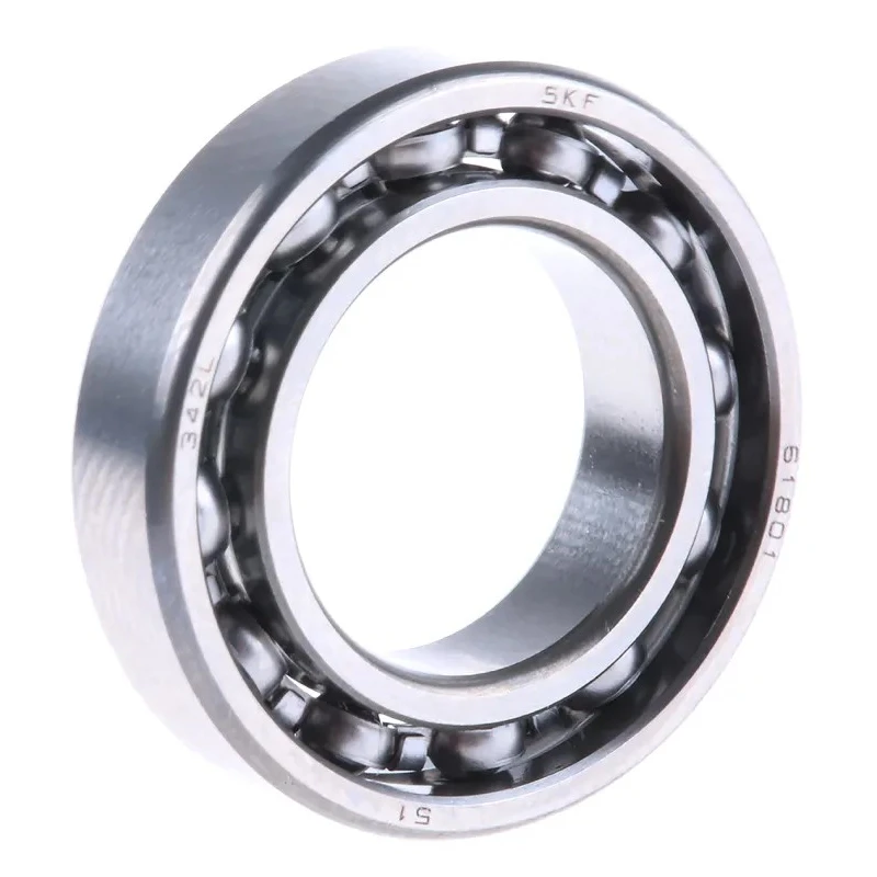 SKF Single Row Deep Groove Ball Bearing 12 mm Inside Diameter, 21 mm Outside Diameter, 5 mm Race Width, Sheet Metal 61801