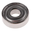 SKF Single Row Deep Groove Ball Bearing, Shielded, 7 mm ID, 19 mm OD, 6 mm Race Width, Steel Ball, Sheet Metal Cage 607-2Z