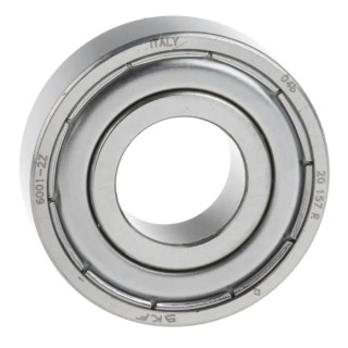 SKF Single Row Deep Groove Ball Bearing, Shielded, Sheet Metal Cage, Steel Balls, 12 mm ID, 28 mm OD, 8 mm Width 6001-2Z