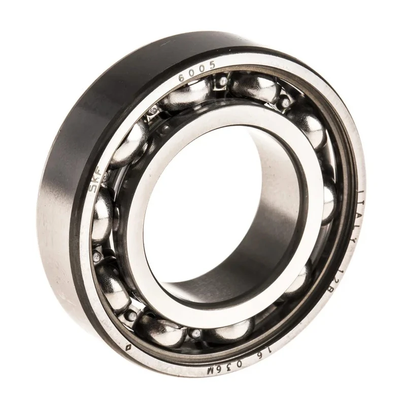 SKF Single Row Deep Groove Ball Bearing 25 mm Inside Diameter, 47 mm Outside Diameter, 12 mm Race Width, Sheet Metal 6005