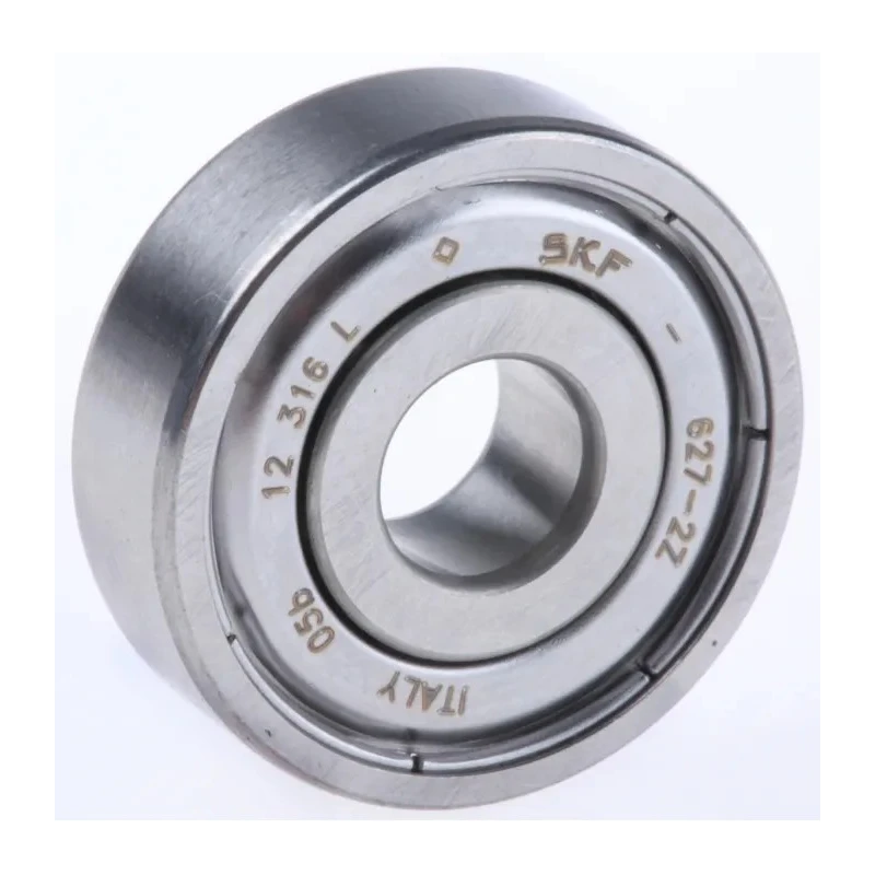SKF Single Row Deep Groove Ball Bearing 7 mm ID, 22 mm OD, 7 mm Race Width, Shielded Sheet Metal Cage 627-2Z