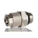 RS PRO Pneumatic Fitting 6mm Push-in Male G 1/4 Threaded to Tube, 15 bar, 70°C 299-3998