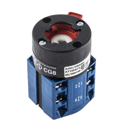 Kraus & Naimer Panel Mount 2 Position 3 Pole Cam Switch 20A 60° Throw CG8.A202/GBA001.*FT