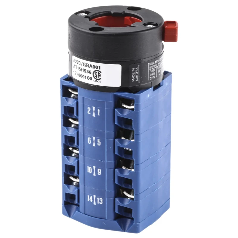 Kraus & Naimer Cam Switch 2 Position 60° Throw 20A Rated Current Panel Mount CG8.A223/GBA001.*FT