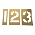 AT Brown 13 Piece Brass Stencil Numbers Only 76 mm Character Height 175136