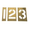 AT Brown 13 Piece Brass Stencil Numbers Only 76 mm Character Height 175136