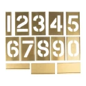 AT Brown 13 Piece Brass Stencil Numbers Only 76 mm Character Height 175136