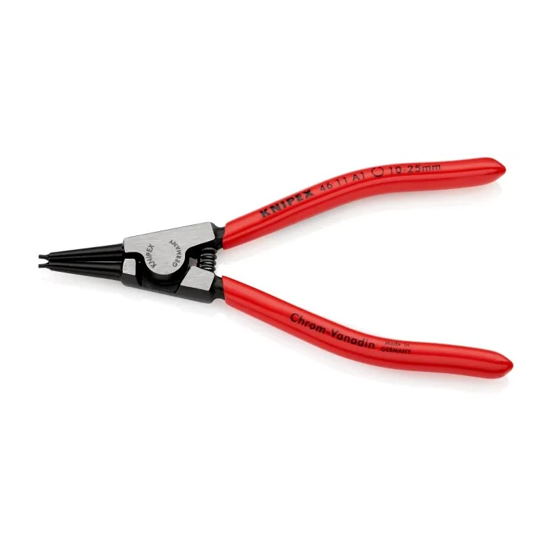 Knipex Circlip Plier 140mm Overall Length Plastic Coated Handle Chrome Vanadium Steel Forged 46 11 A1