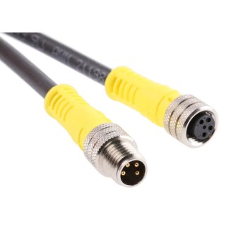 Brad from Molex Nano-Change Female 4 Way M8 to Female 4 Way M8 Cable Assembly 1 m 1200878156