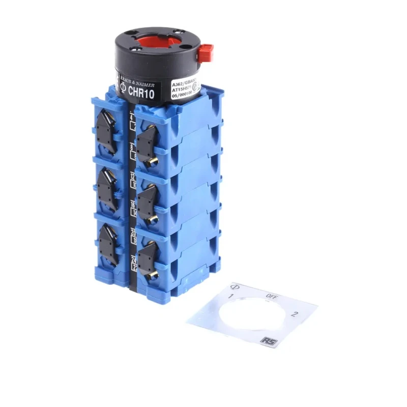 Kraus & Naimer 3 Position Cam Switch 60° Angle, 20 A, 6 Poles, Screw Terminal CHR10.A362/GBA001.*FT