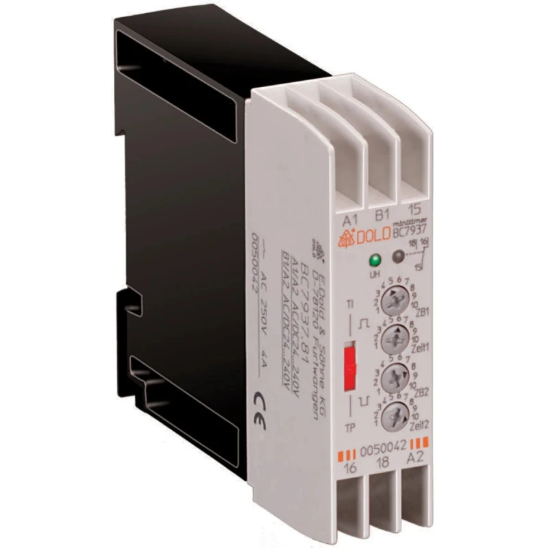 Dold DIN Rail Timer Relay 1-Contact 240V AC 0.05 s to 300 h SPDT BC7937N.81 AC/DC24V-240V 0.05S-300H