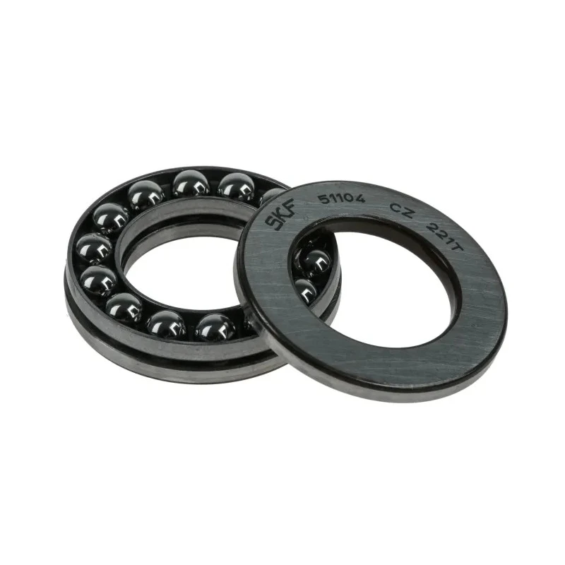 SKF Single-Row Thrust Ball Bearing 20 mm ID 35 mm OD 10 mm Width, Steel Balls, Sheet Metal Cage, Open Type 51104