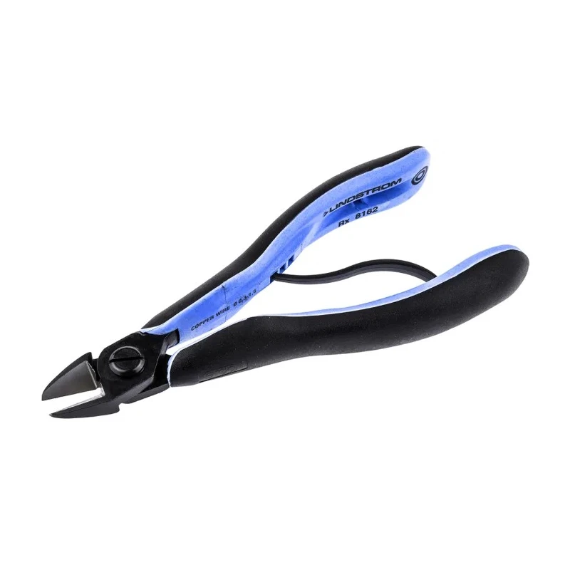 Lindstrom Ultra Flush ESD Safe Cable Cutter, Jaw Width 10mm, Overall Length 147mm, High Performance Steel Alloy RX 8162