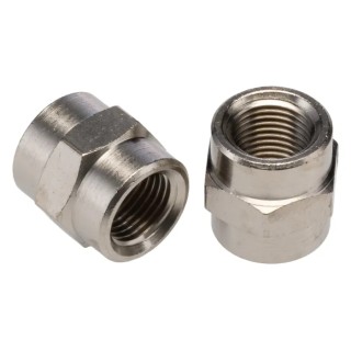 Legris LF3000 Series Female Brass Pneumatic Fitting Threaded G 1/8 in, Nickel Finish 0902 00 10