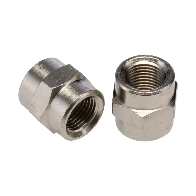 Legris LF3000 Series Female Brass Pneumatic Fitting Threaded G 1/8 in, Nickel Finish 0902 00 10
