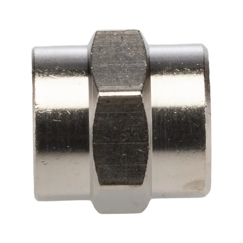 Legris LF3000 Series Female Brass Pneumatic Fitting Threaded G 1/8 in, Nickel Finish 0902 00 10