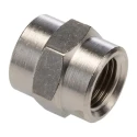 Legris LF3000 Series Female Brass Pneumatic Fitting Threaded G 1/8 in, Nickel Finish 0902 00 10