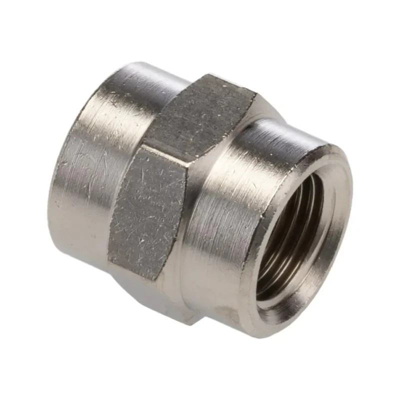 Legris LF3000 Series Female Brass Pneumatic Fitting Threaded G 1/8 in, Nickel Finish 0902 00 10