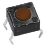 APEM Brown Tactile Switch Button 0.8 mm SPST 50mA 12V dc PCB DTS61NV