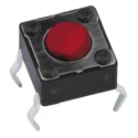APEM Red Tactile Switch Button, 1.5 mm Actuator, SPST Momentary 50mA 12V dc PCB Mount DTS62RV