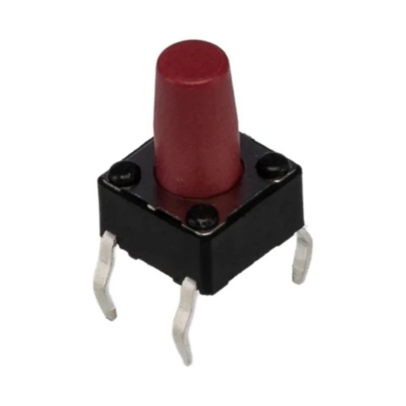 APEM Red Tactile Switch Button 6 mm SPST 50mA 12V dc PCB DTS65RV