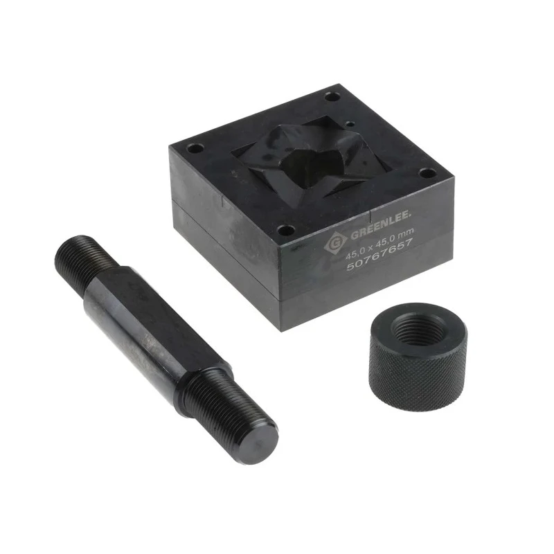 Greenlee Hydraulic Punch & Die Set, 45 x 45 mm Square Hole Size, Cutting Capacity 3.5 mm, Model 50115723