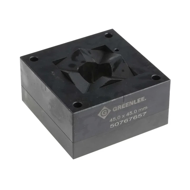 Greenlee Hydraulic Punch & Die Set, 45 x 45 mm Square Hole Size, Cutting Capacity 3.5 mm, Model 50115723