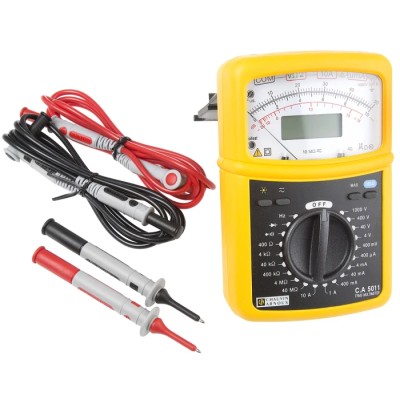 Chauvin Arnoux Handheld Multimeter CA 5011, 5 AC/DC Voltage Ranges up to 600 V, 6 AC/DC Current Ranges up to 10 P01196311E