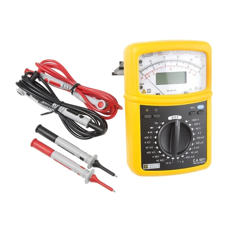 Chauvin Arnoux Handheld Multimeter CA 5011, 5 AC/DC Voltage Ranges up to 600 V, 6 AC/DC Current Ranges up to 10 P01196311E