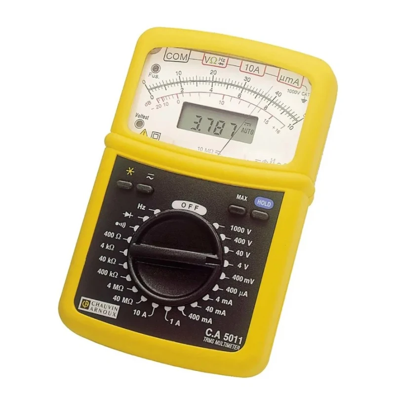 Chauvin Arnoux Handheld Multimeter CA 5011, 5 AC/DC Voltage Ranges up to 600 V, 6 AC/DC Current Ranges up to 10 P01196311E