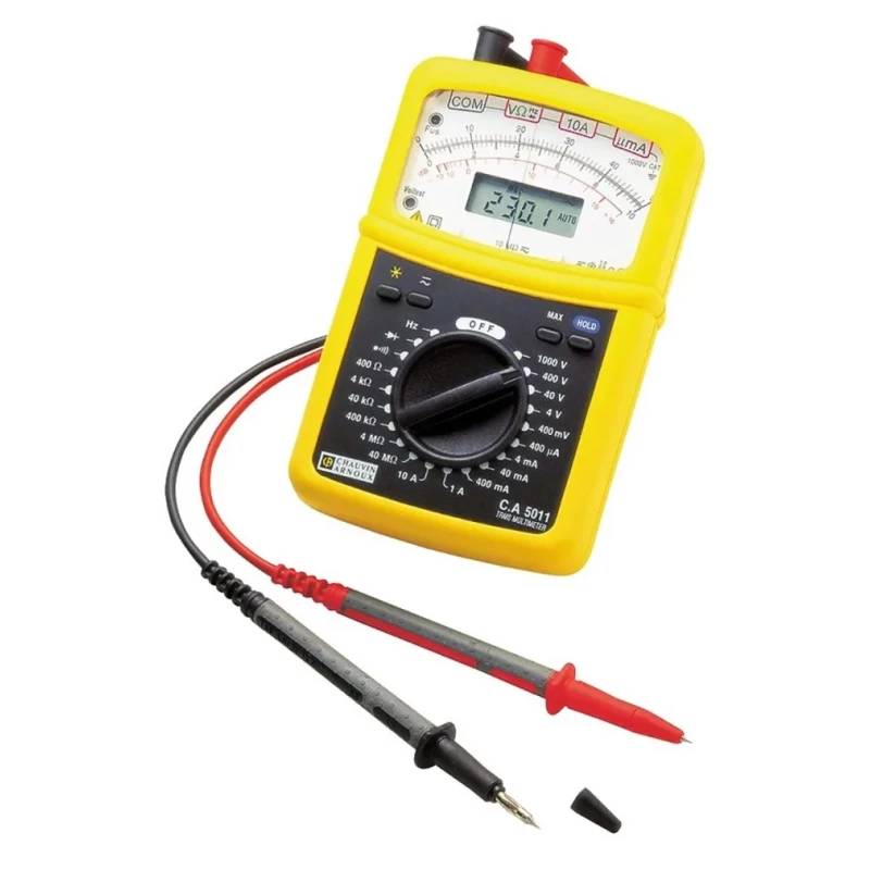 Chauvin Arnoux Handheld Multimeter CA 5011, 5 AC/DC Voltage Ranges up to 600 V, 6 AC/DC Current Ranges up to 10 P01196311E