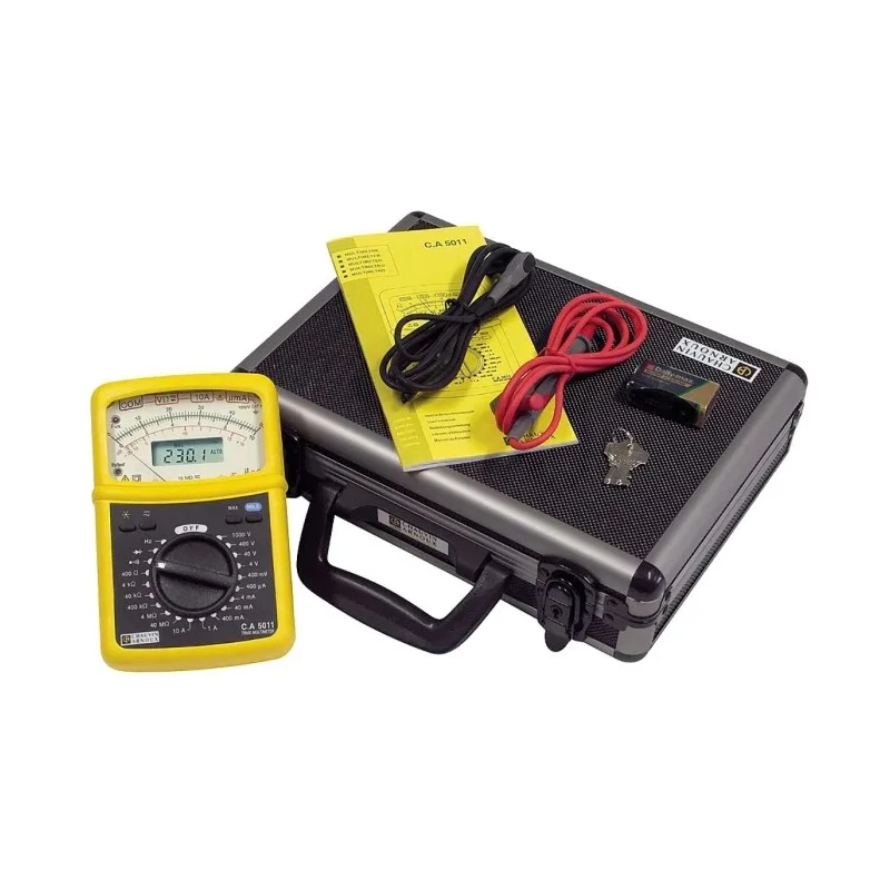 Chauvin Arnoux Handheld Multimeter CA 5011, 5 AC/DC Voltage Ranges up to 600 V, 6 AC/DC Current Ranges up to 10 P01196311E