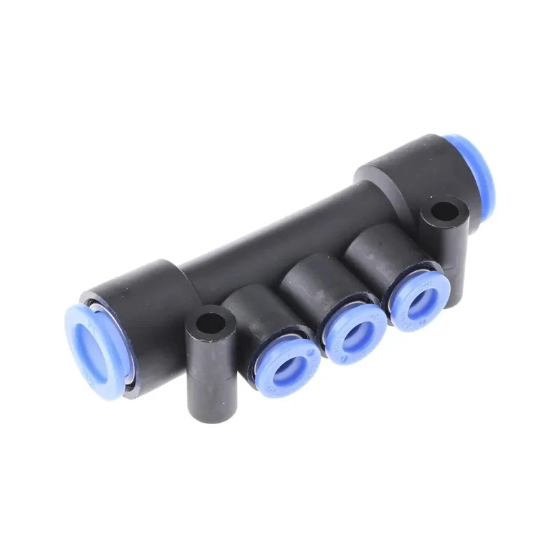 SMC Polybutylene Terephthalate 3 Outlet Pneumatic Manifold, 1 Inlet Port, Max Pressure 1 Mpa KM13-06-10-3