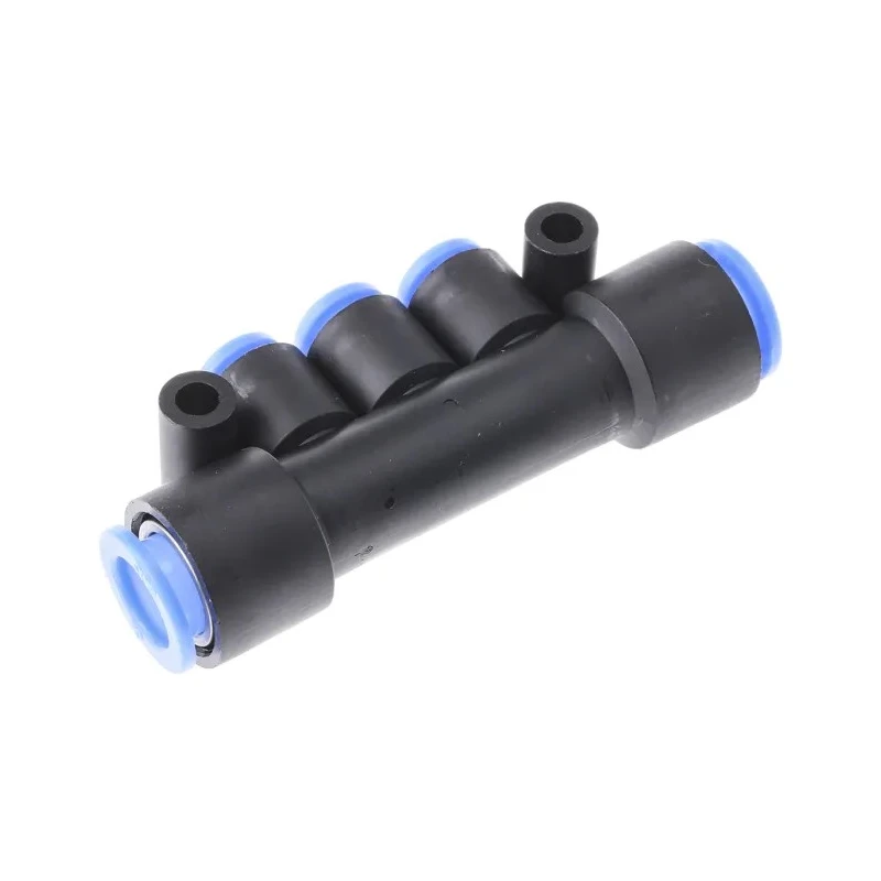 SMC Polybutylene Terephthalate 3 Outlet Pneumatic Manifold, 1 Inlet Port, Max Pressure 1 Mpa KM13-06-10-3