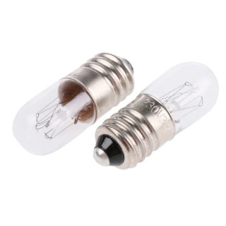RS PRO E10 Indicator Light Clear Lens 230V 13mA 1000h Lifespan 339-3254